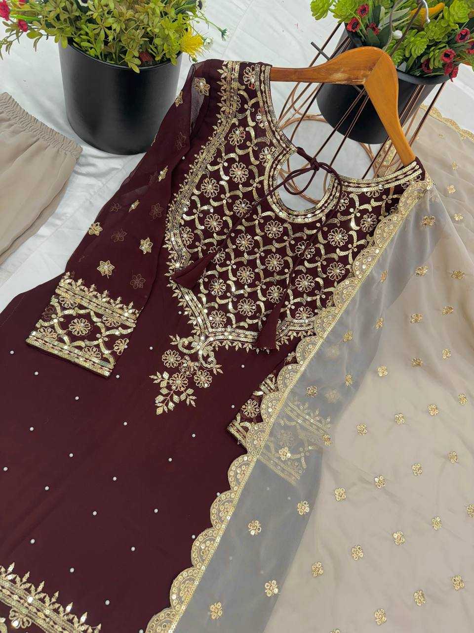 Ynf Georgette KESH499 3110 Suits & Dresses Wholesale Sharara Salwar Suits Embroidery Suits Party wear suits Manufacturer
