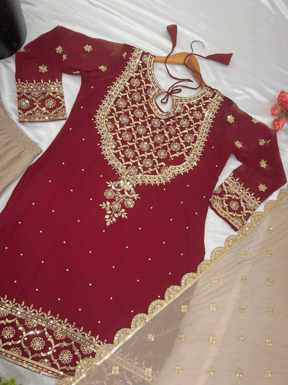 Ynf Georgette KESH499 3110 Suits & Dresses Wholesale Sharara Salwar Suits Embroidery Suits Party wear suits Manufacturer