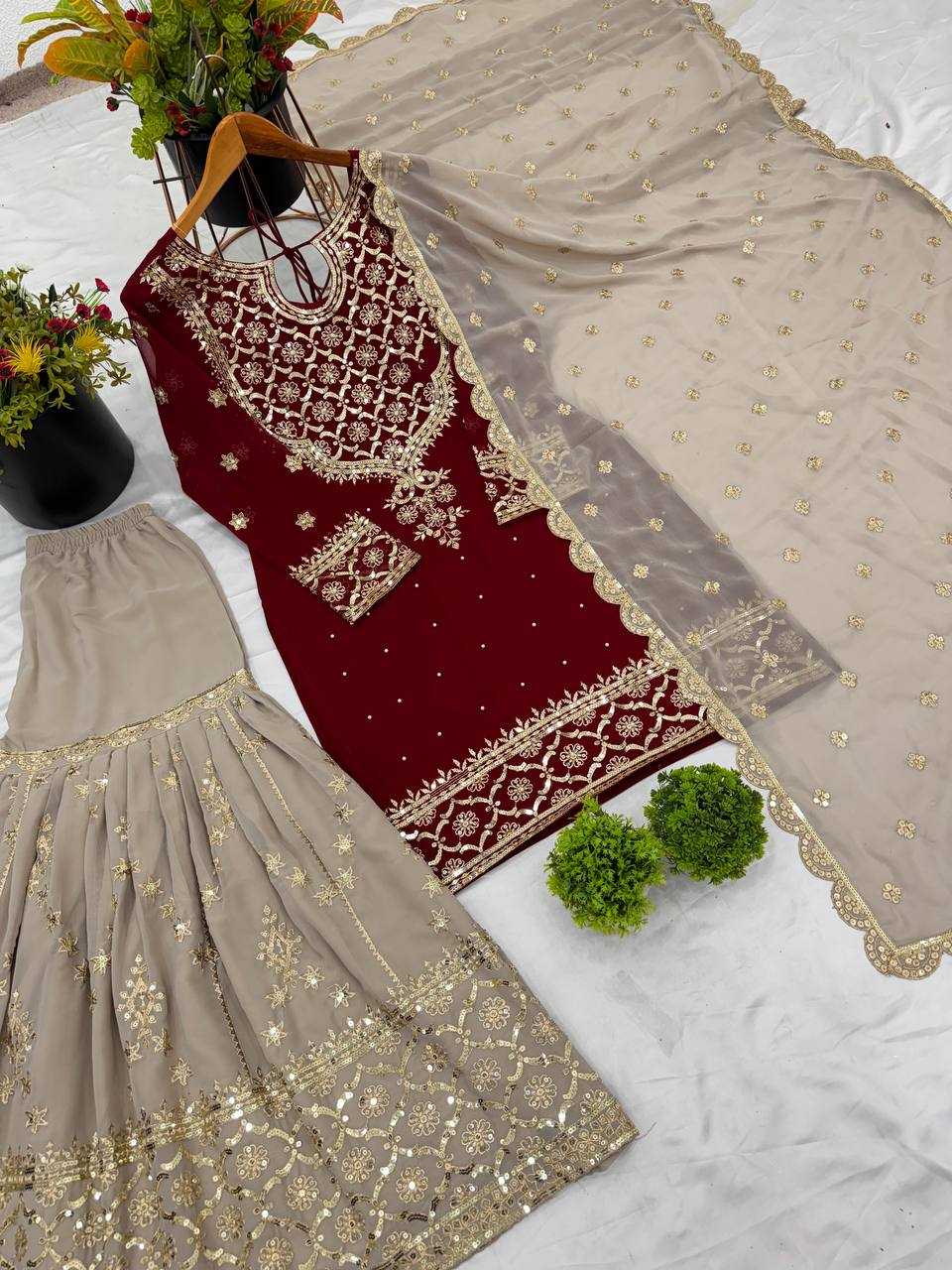 Ynf Georgette KESH499 3110 Suits & Dresses Wholesale Sharara Salwar Suits Embroidery Suits Party wear suits Manufacturer