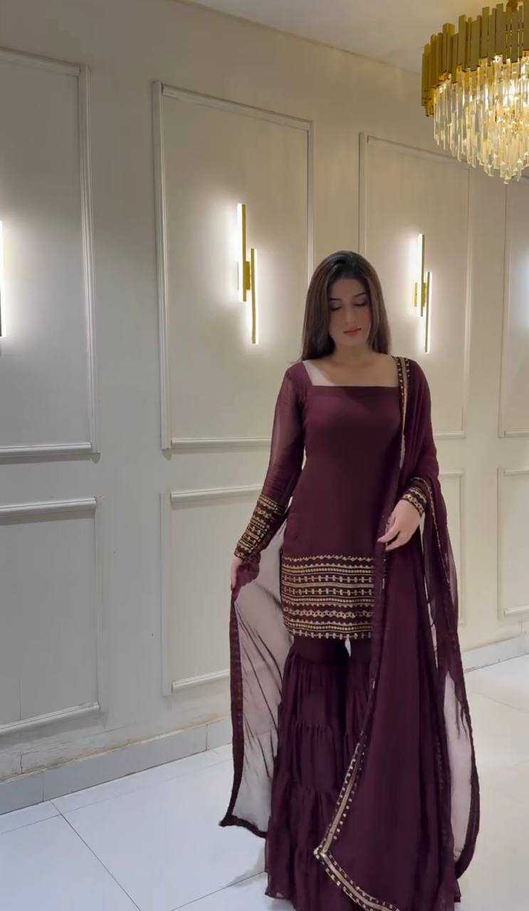 Ynf Georgette KESH499 413 Suits & Dresses Wholesale Sharara Salwar Suits Embroidery Suits Georgette Suit Manufacturer