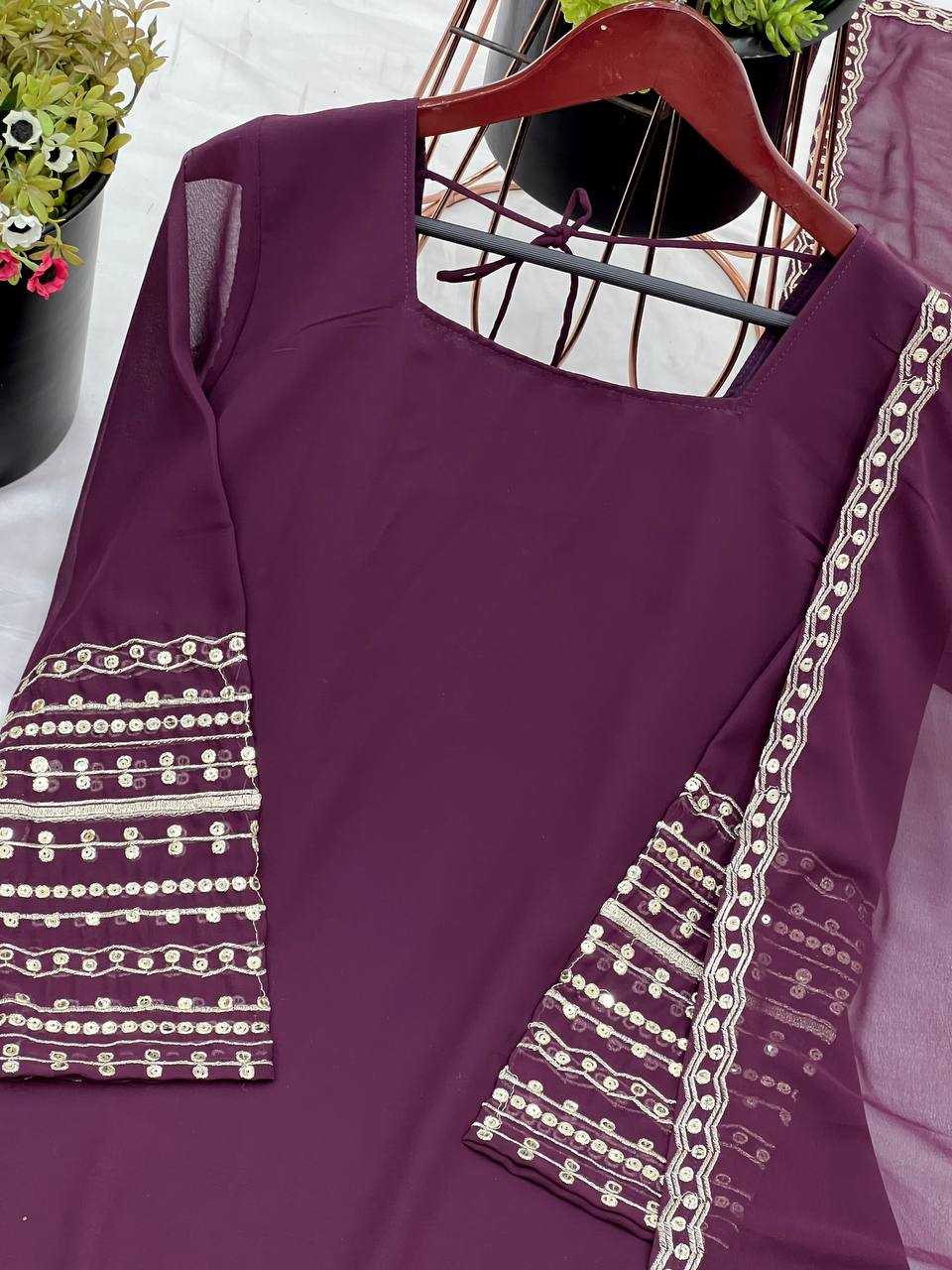 Ynf Georgette KESH499 413 Suits & Dresses Wholesale Sharara Salwar Suits Embroidery Suits Georgette Suit Manufacturer