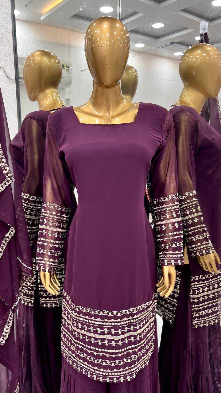 Ynf Georgette KESH499 413 Suits & Dresses Wholesale Sharara Salwar Suits Embroidery Suits Georgette Suit Manufacturer