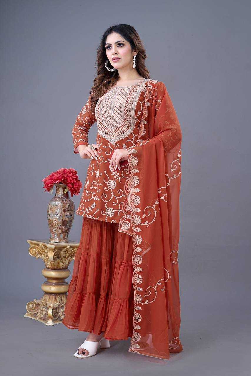 Ynf Georgette KESH499 5005 Suits & Dresses Wholesale Sharara Salwar Suits Embroidery Suits Georgette Suit Manufacturer