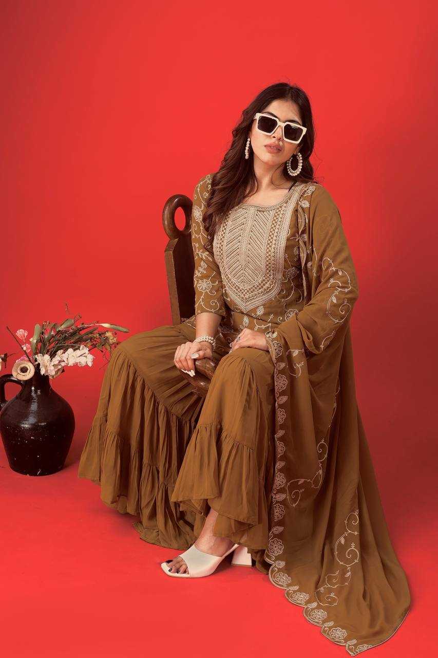 Ynf Georgette KESH499 5005 Suits & Dresses Wholesale Sharara Salwar Suits Embroidery Suits Georgette Suit Manufacturer