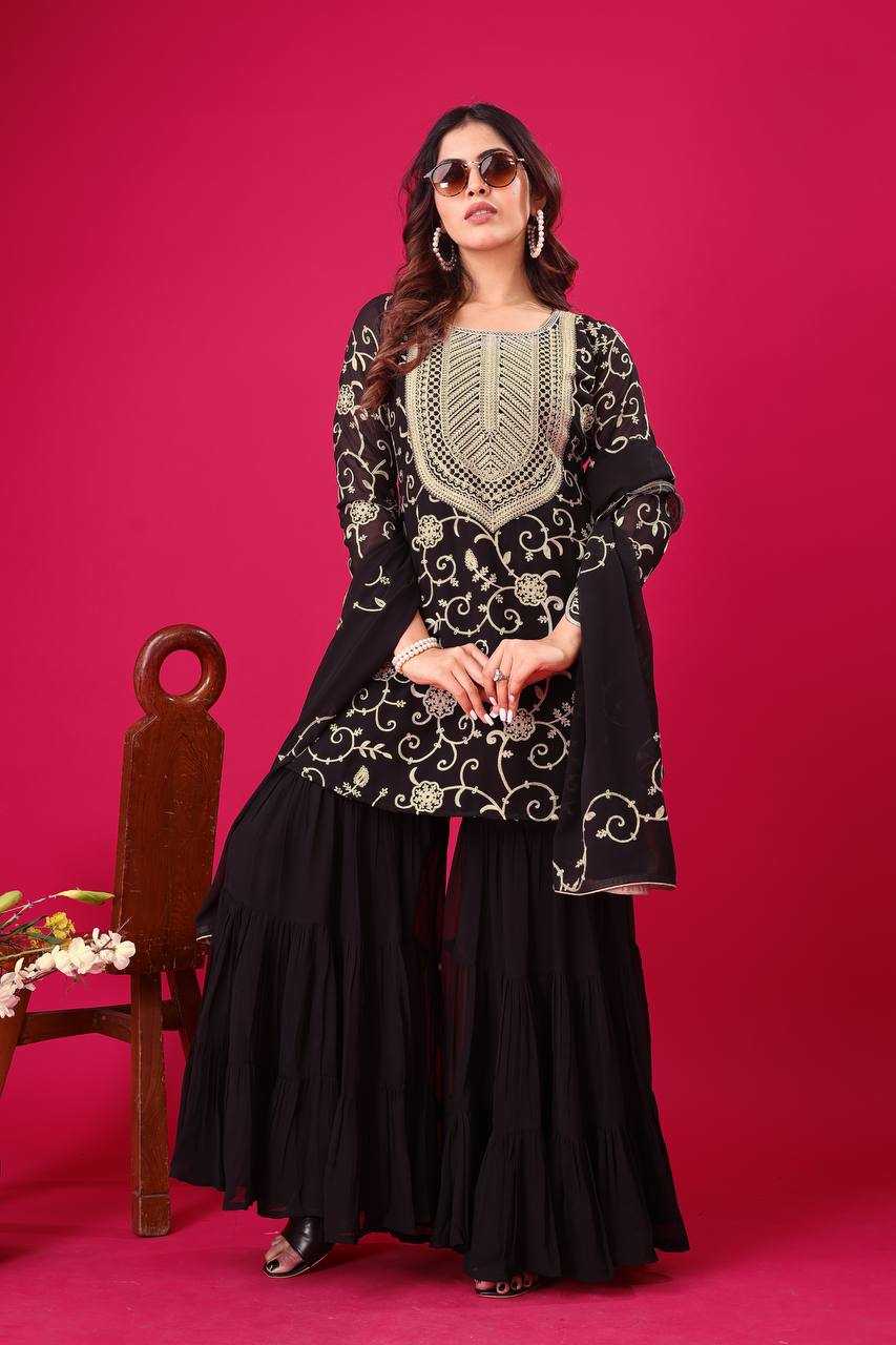 Ynf Georgette KESH499 5005 Suits & Dresses Wholesale Sharara Salwar Suits Embroidery Suits Georgette Suit Manufacturer