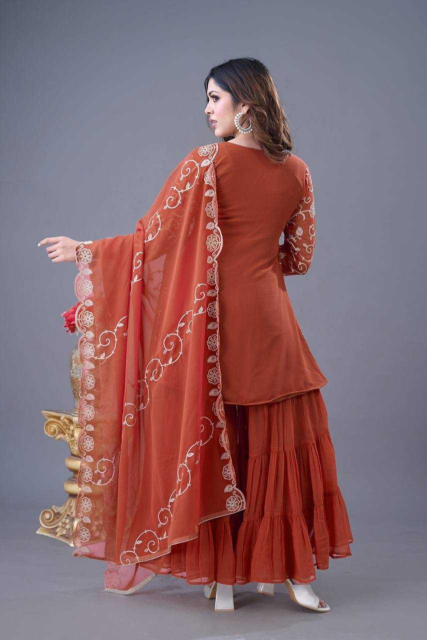Ynf Georgette KESH499 5005 Suits & Dresses Wholesale Sharara Salwar Suits Embroidery Suits Georgette Suit Manufacturer