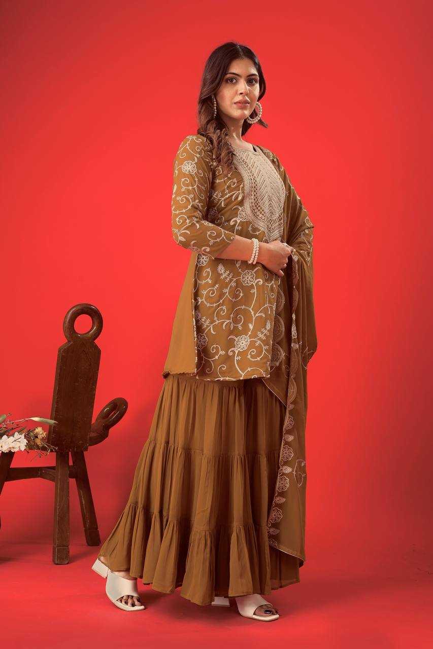Ynf Georgette KESH499 5005 Suits & Dresses Wholesale Sharara Salwar Suits Embroidery Suits Georgette Suit Manufacturer