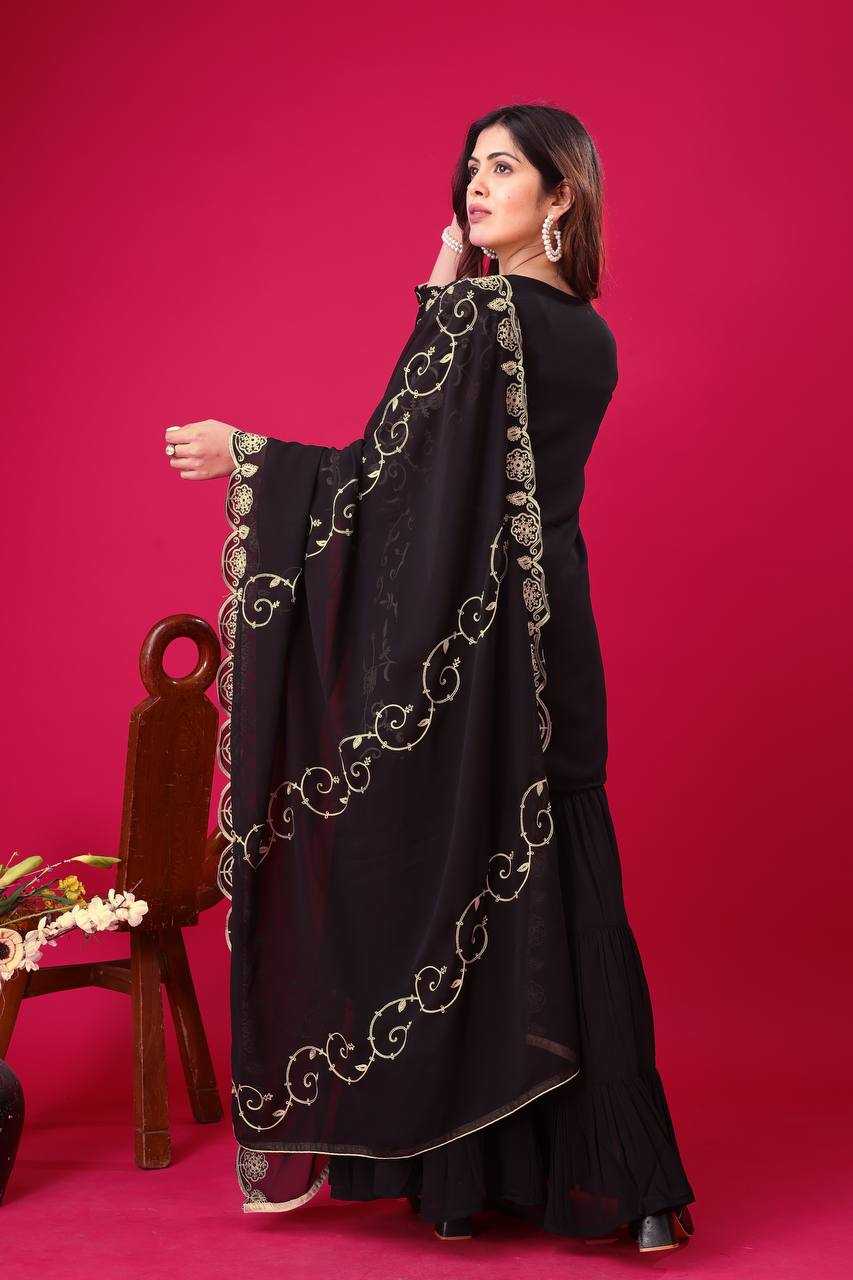 Ynf Georgette KESH499 5005 Suits & Dresses Wholesale Sharara Salwar Suits Embroidery Suits Georgette Suit Manufacturer