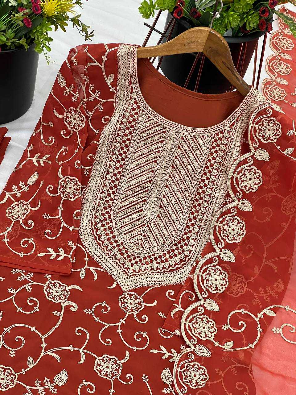 Ynf Georgette KESH499 5005 Suits & Dresses Wholesale Sharara Salwar Suits Embroidery Suits Georgette Suit Manufacturer
