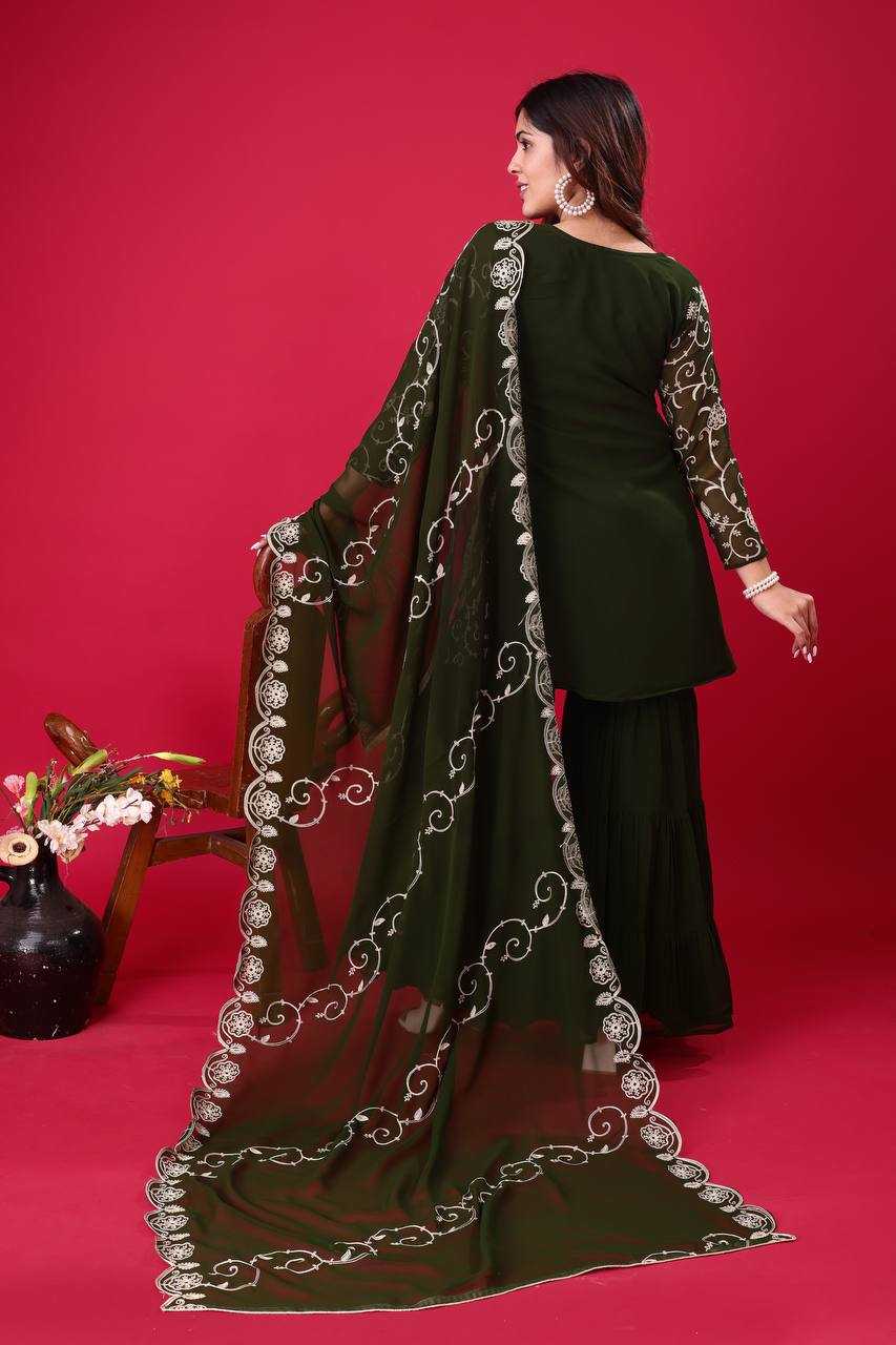 Ynf Georgette KESH499 5005 Suits & Dresses Wholesale Sharara Salwar Suits Embroidery Suits Georgette Suit Manufacturer