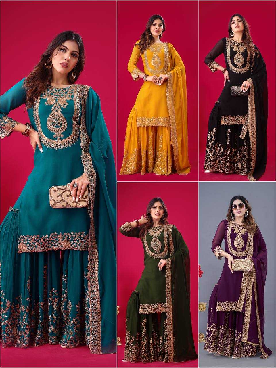 Ynf Georgette KESH499 5242 Suits & Dresses Wholesale Ladies Suits Sharara Salwar Suits Wedding Suits Manufacturer
