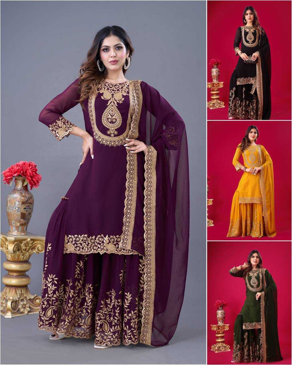 Ynf Georgette KESH499 5242 Suits & Dresses Wholesale Ladies Suits Sharara Salwar Suits Wedding Suits Manufacturer