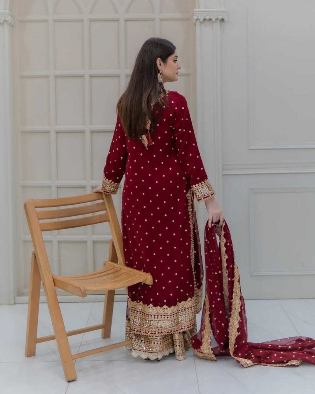 Ynf Georgette KESH499 833 Suits & Dresses Wholesale Ladies Suits Sharara Salwar Suits Embroidery Suits Manufacturer
