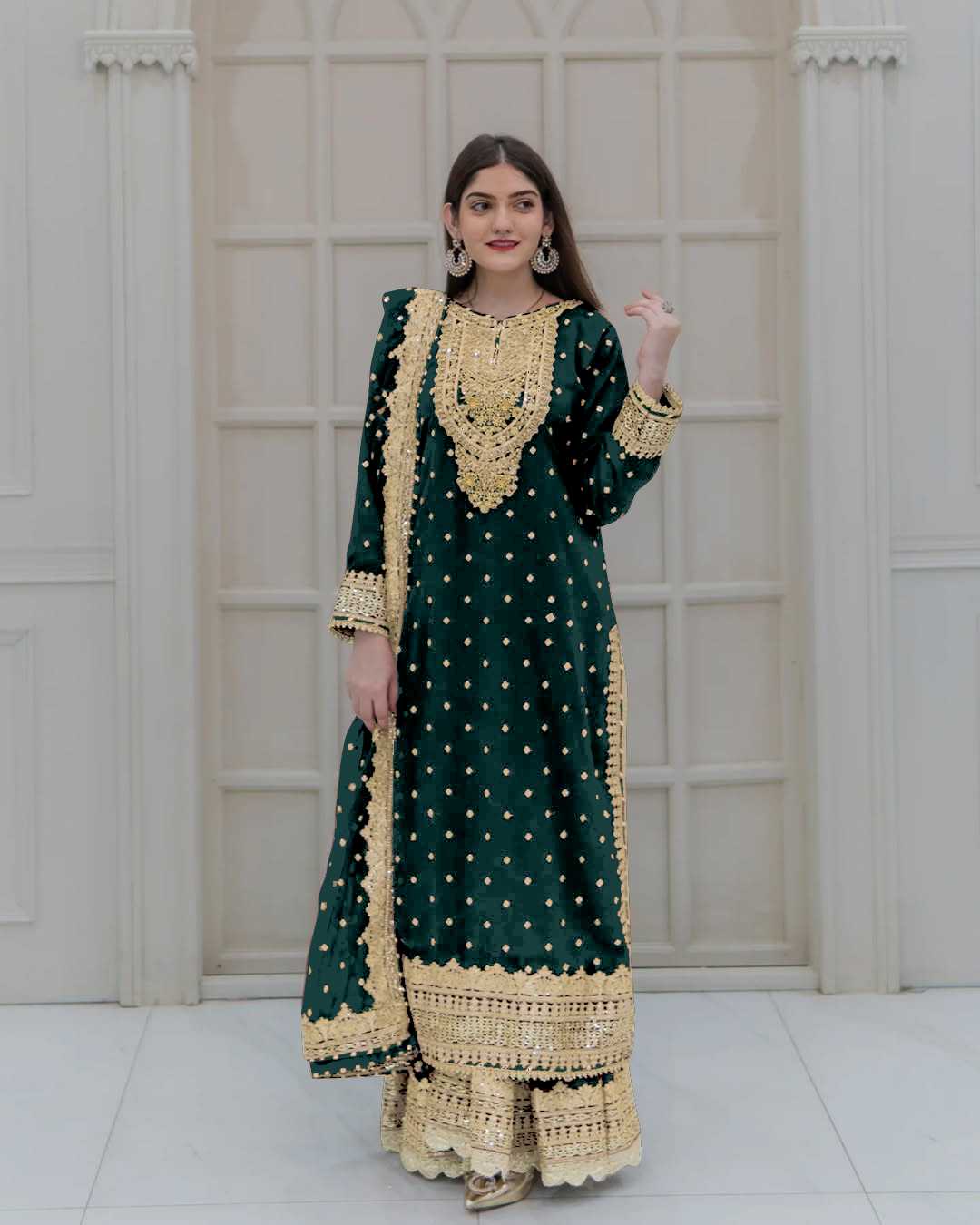 Ynf Georgette KESH499 833 Suits & Dresses Wholesale Ladies Suits Sharara Salwar Suits Embroidery Suits Manufacturer