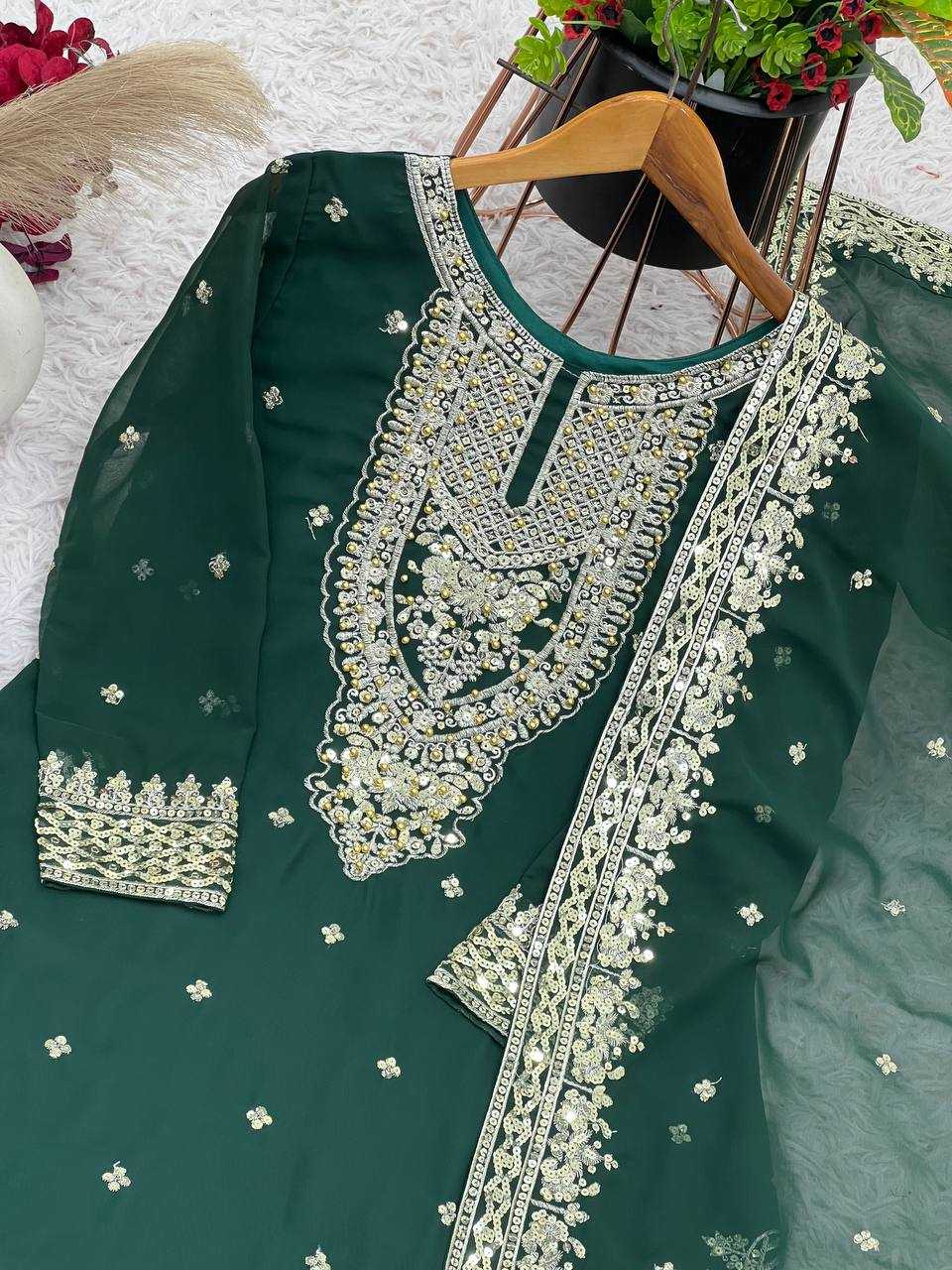 Ynf Georgette KESH499 833 Suits & Dresses Wholesale Ladies Suits Sharara Salwar Suits Embroidery Suits Manufacturer