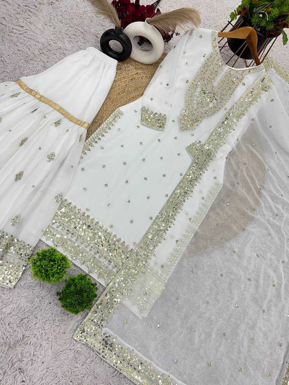 Ynf Georgette KESH499 833 Suits & Dresses Wholesale Ladies Suits Sharara Salwar Suits Embroidery Suits Manufacturer