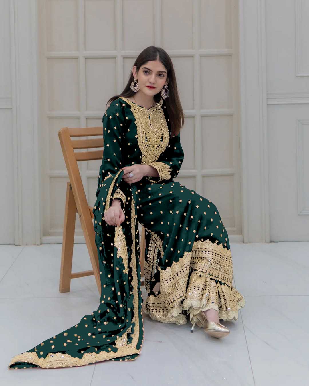 Ynf Georgette KESH499 833 Suits & Dresses Wholesale Ladies Suits Sharara Salwar Suits Embroidery Suits Manufacturer