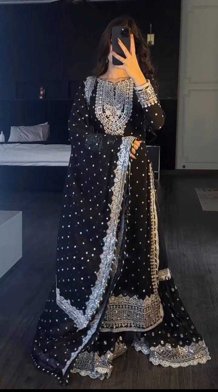 Ynf Georgette KESH499 833 Suits & Dresses Wholesale Ladies Suits Sharara Salwar Suits Embroidery Suits Manufacturer