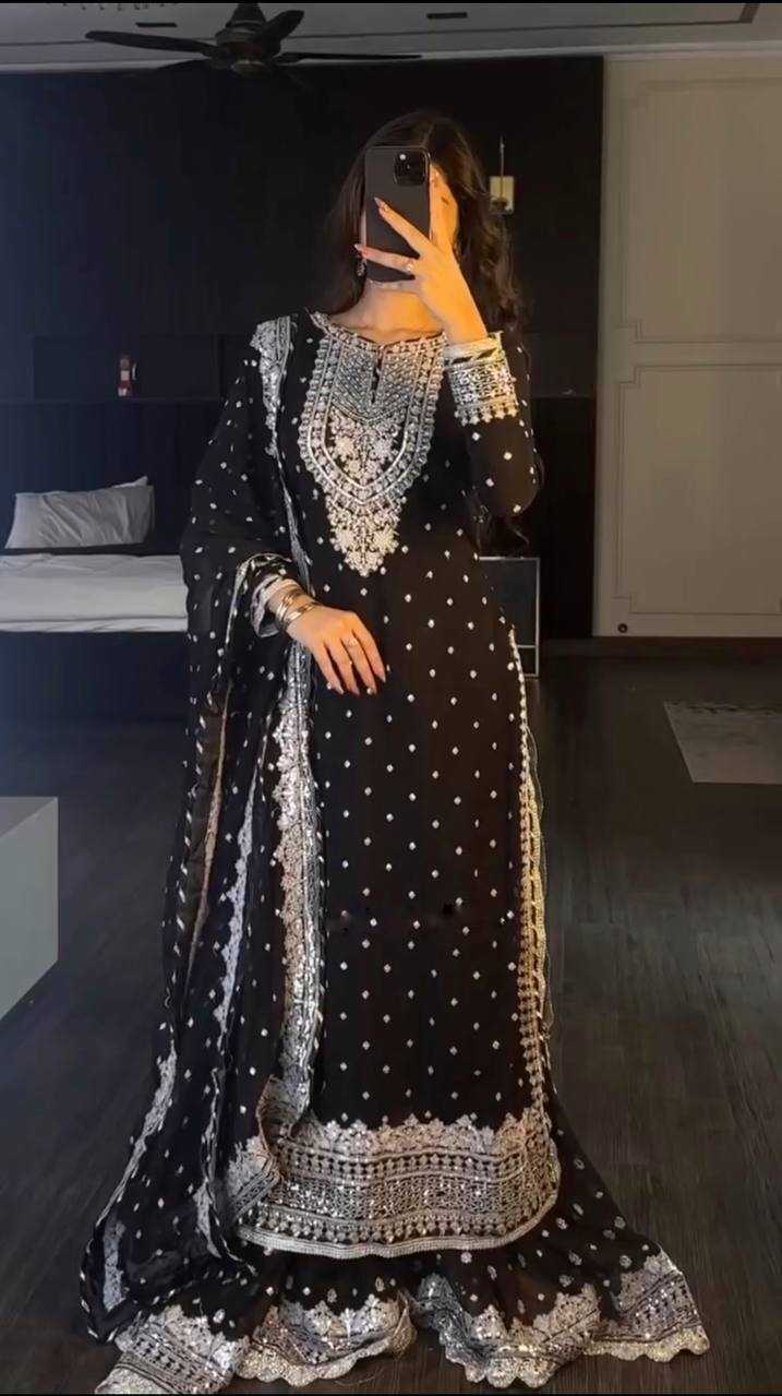 Ynf Georgette KESH499 833 Suits & Dresses Wholesale Ladies Suits Sharara Salwar Suits Embroidery Suits Manufacturer