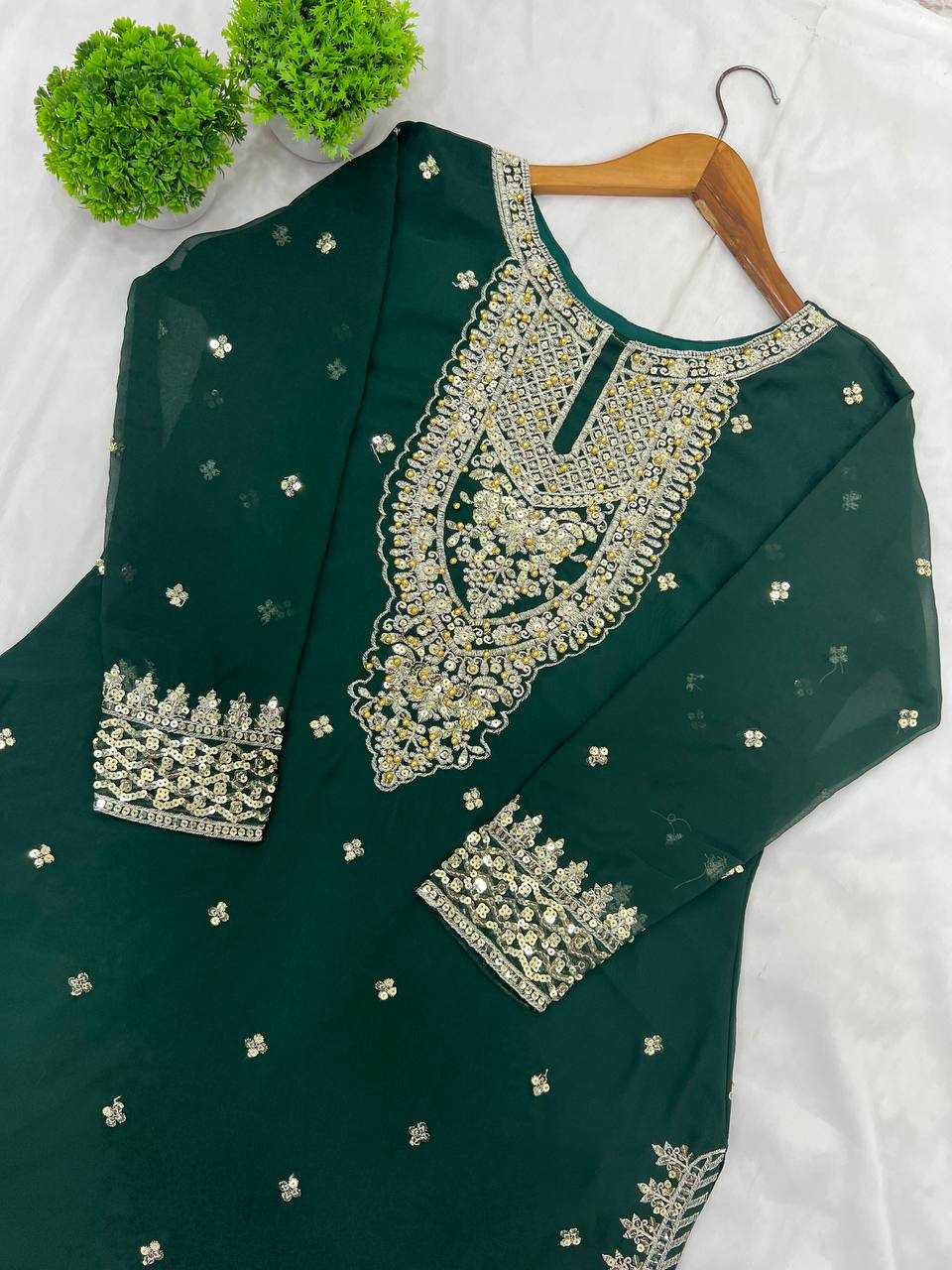 Ynf Georgette KESH499 833 Suits & Dresses Wholesale Ladies Suits Sharara Salwar Suits Embroidery Suits Manufacturer