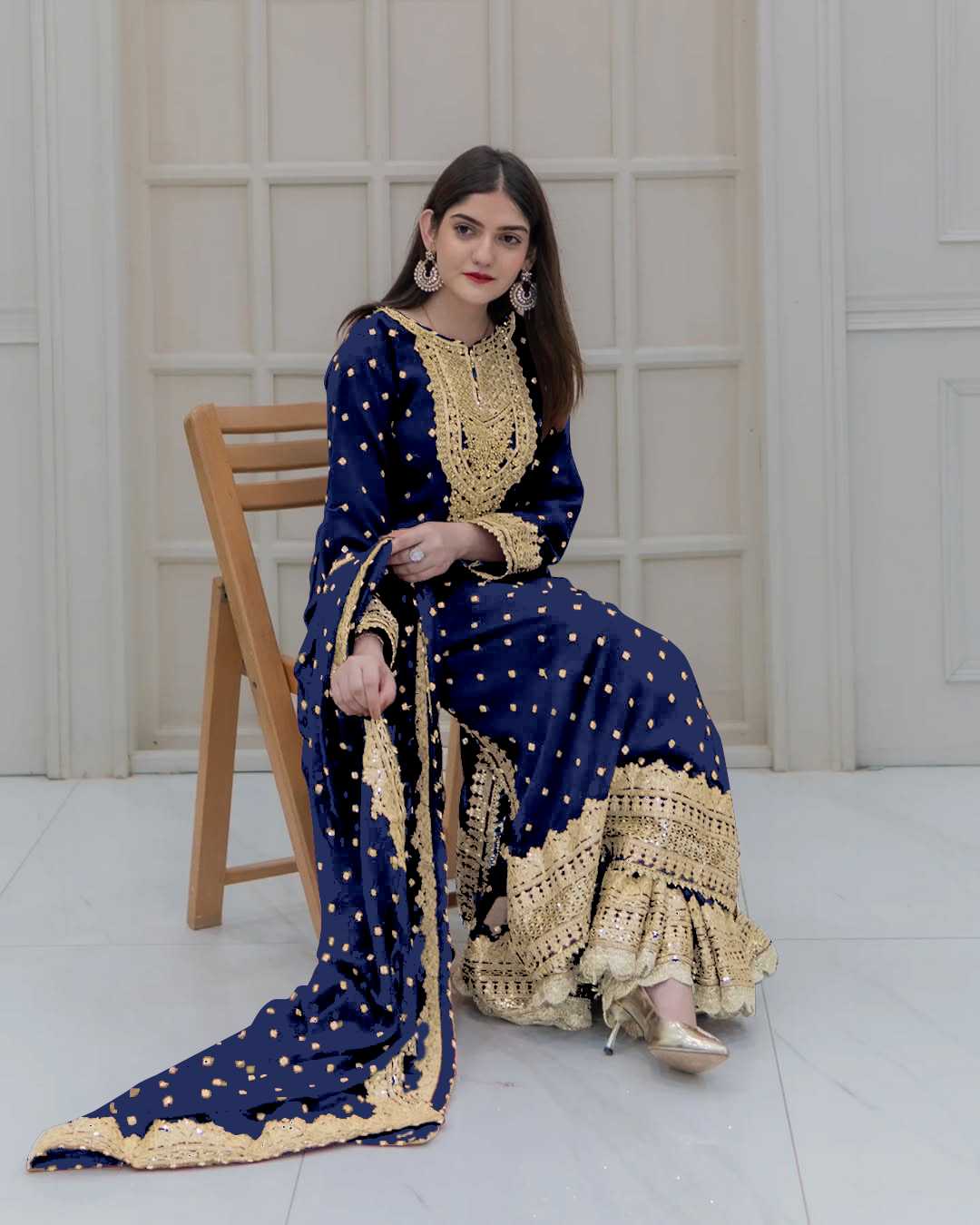 Ynf Georgette KESH499 833 Suits & Dresses Wholesale Ladies Suits Sharara Salwar Suits Embroidery Suits Manufacturer