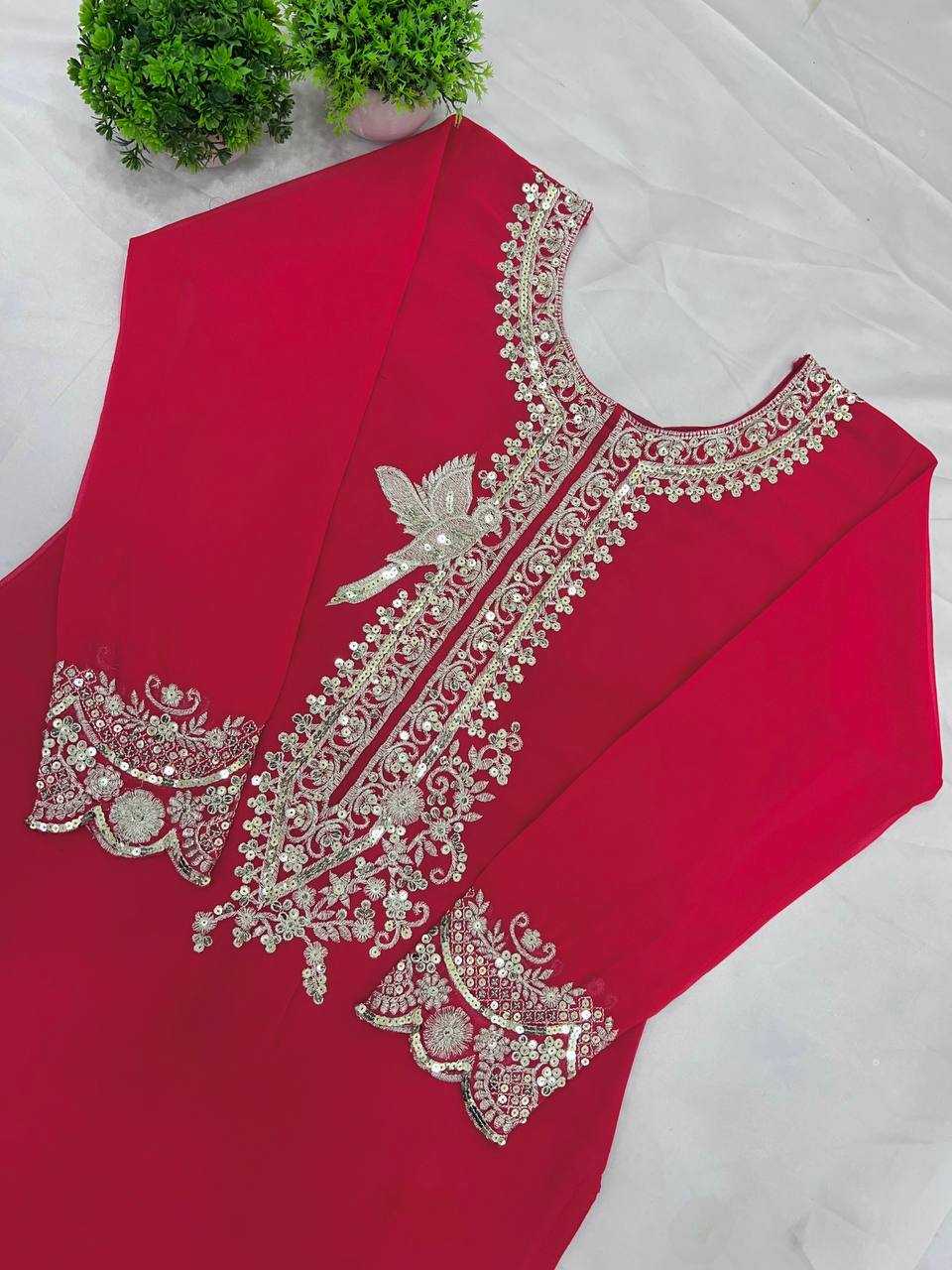 Ynf Georgette KESH499 837 Suits & Dresses Wholesale Sharara Salwar Suits Embroidery Suits Georgette Suit Manufacturer
