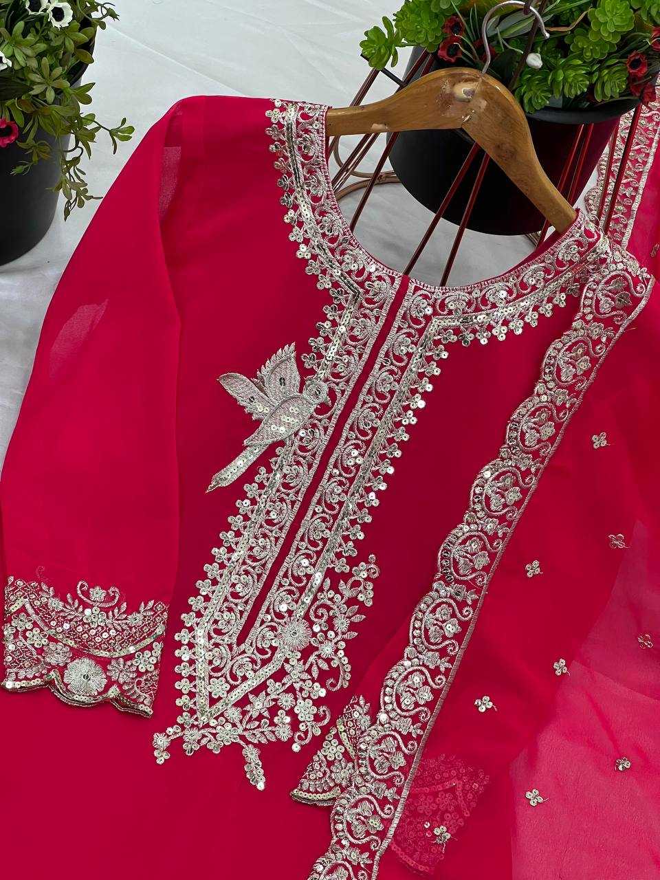 Ynf Georgette KESH499 837 Suits & Dresses Wholesale Sharara Salwar Suits Embroidery Suits Georgette Suit Manufacturer