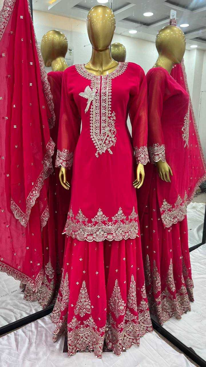 Ynf Georgette KESH499 837 Suits & Dresses Wholesale Sharara Salwar Suits Embroidery Suits Georgette Suit Manufacturer