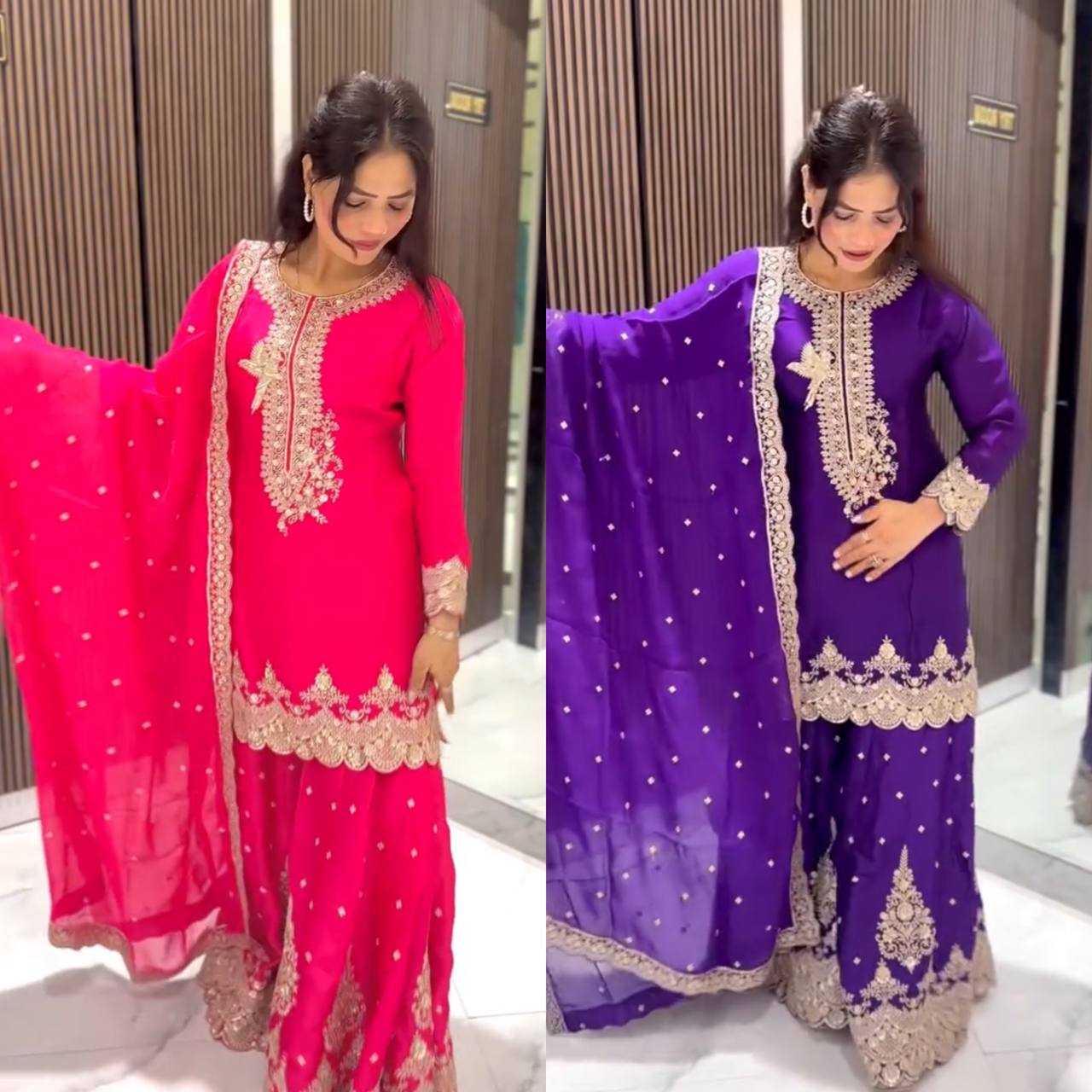 Ynf Georgette KESH499 837 Suits & Dresses Wholesale Sharara Salwar Suits Embroidery Suits Georgette Suit Manufacturer