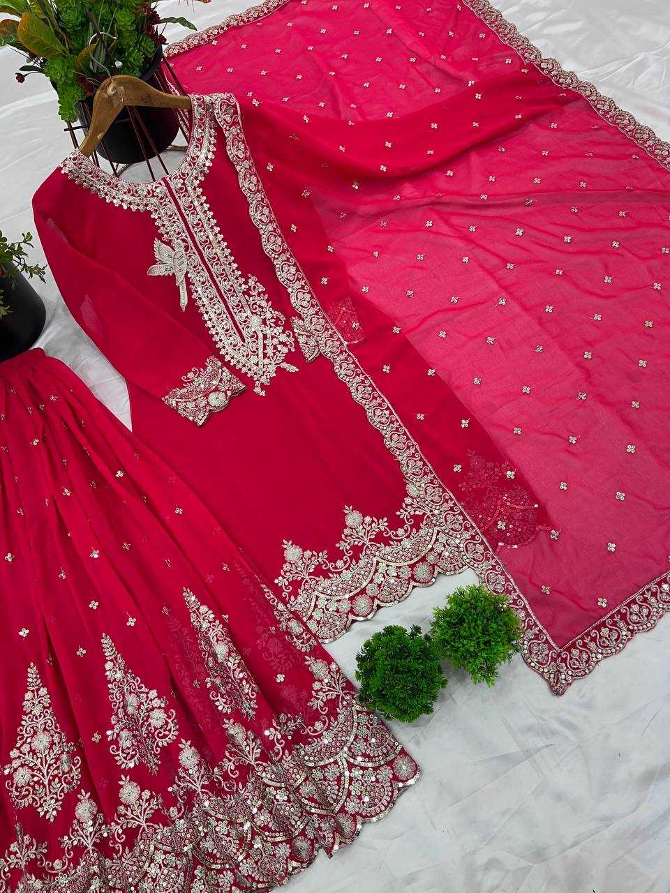 Ynf Georgette KESH499 837 Suits & Dresses Wholesale Sharara Salwar Suits Embroidery Suits Georgette Suit Manufacturer