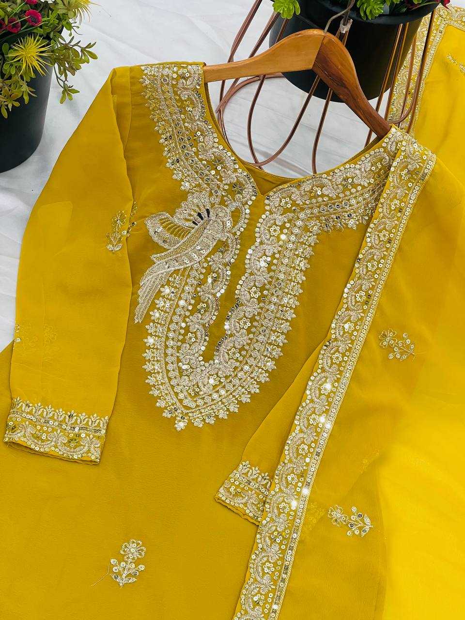 Ynf Georgette KESH499 840 Suits & Dresses Wholesale Sharara Salwar Suits Embroidery Suits Georgette Suit Manufacturer