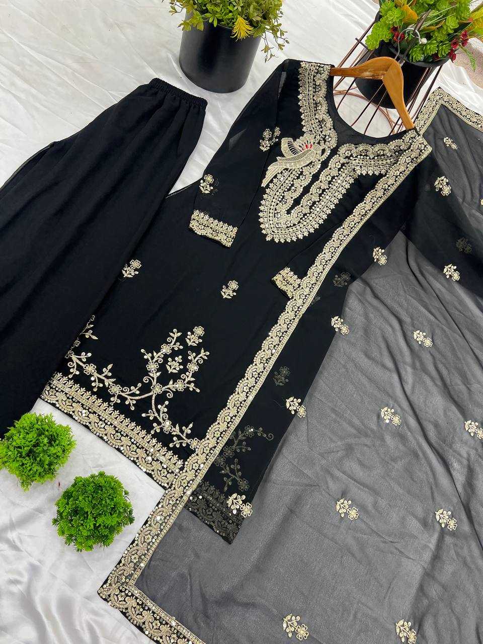 Ynf Georgette KESH499 840 Suits & Dresses Wholesale Sharara Salwar Suits Embroidery Suits Georgette Suit Manufacturer