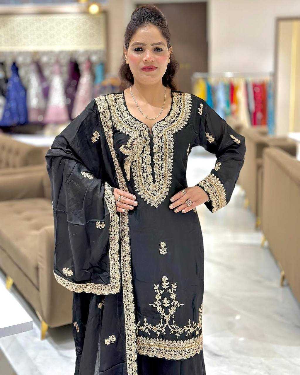 Ynf Georgette KESH499 840 Suits & Dresses Wholesale Sharara Salwar Suits Embroidery Suits Georgette Suit Manufacturer