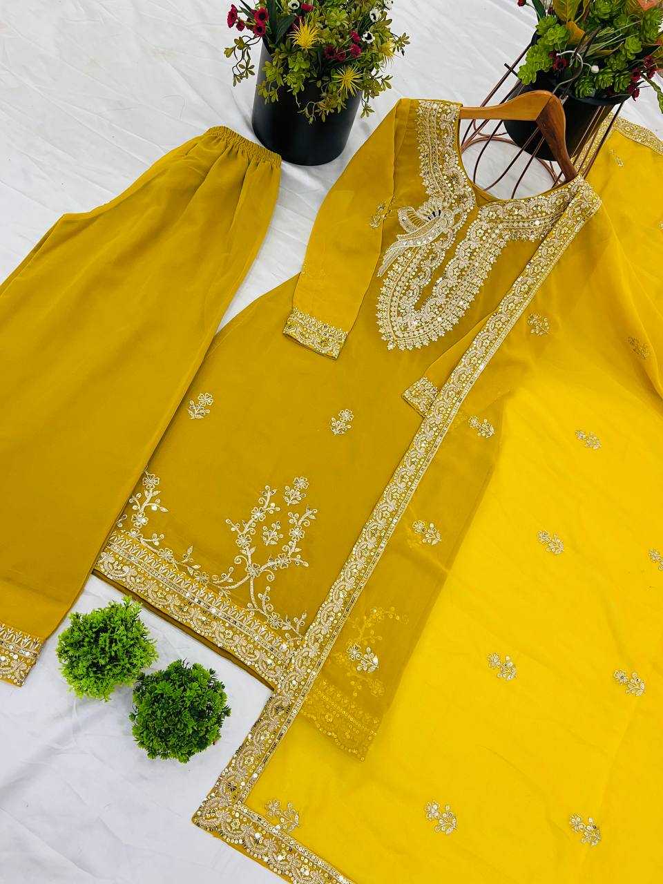 Ynf Georgette KESH499 840 Suits & Dresses Wholesale Sharara Salwar Suits Embroidery Suits Georgette Suit Manufacturer