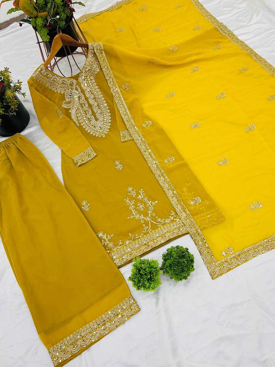 Ynf Georgette KESH499 840 Suits & Dresses Wholesale Sharara Salwar Suits Embroidery Suits Georgette Suit Manufacturer