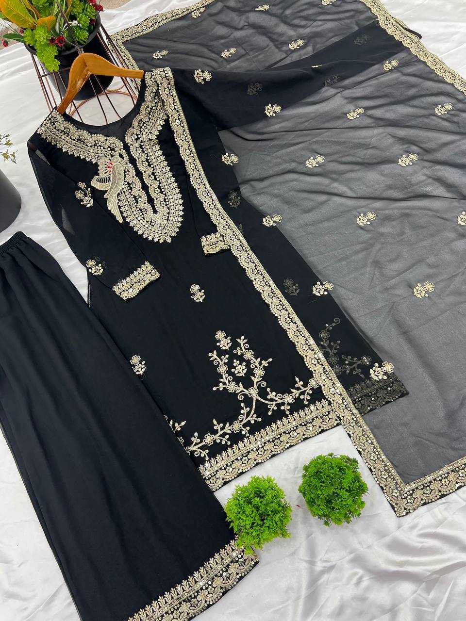 Ynf Georgette KESH499 840 Suits & Dresses Wholesale Sharara Salwar Suits Embroidery Suits Georgette Suit Manufacturer