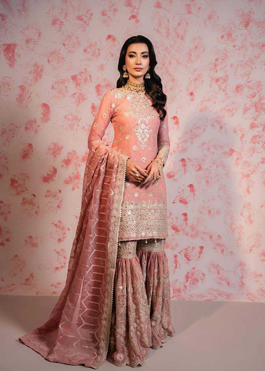 Ynf Georgette KESH499 848 Suits & Dresses Wholesale Sharara Salwar Suits Embroidery Suits Wedding Suits Manufacturer