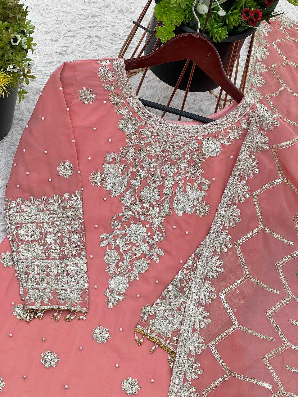 Ynf Georgette KESH499 848 Suits & Dresses Wholesale Sharara Salwar Suits Embroidery Suits Wedding Suits Manufacturer