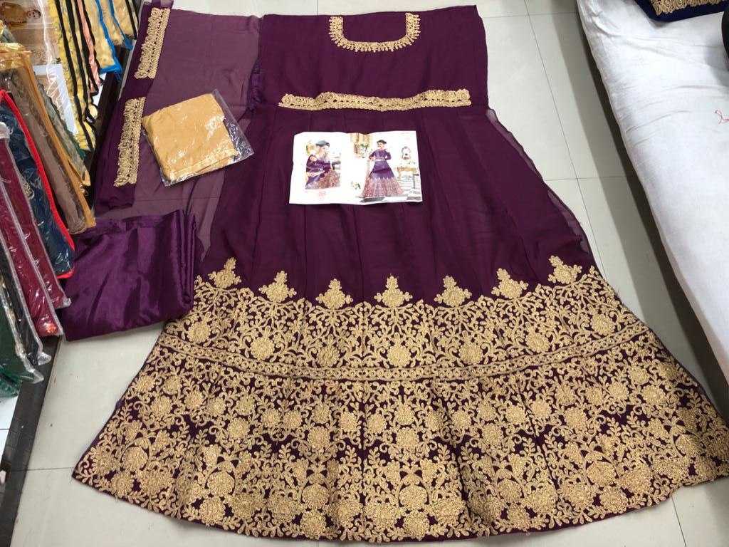Ynf Georgette KESH504 001 Gowns Wedding Collections Festive Collections Wholesale Embroidery Gowns Georgette Gown Wedding Gown Manufacturer