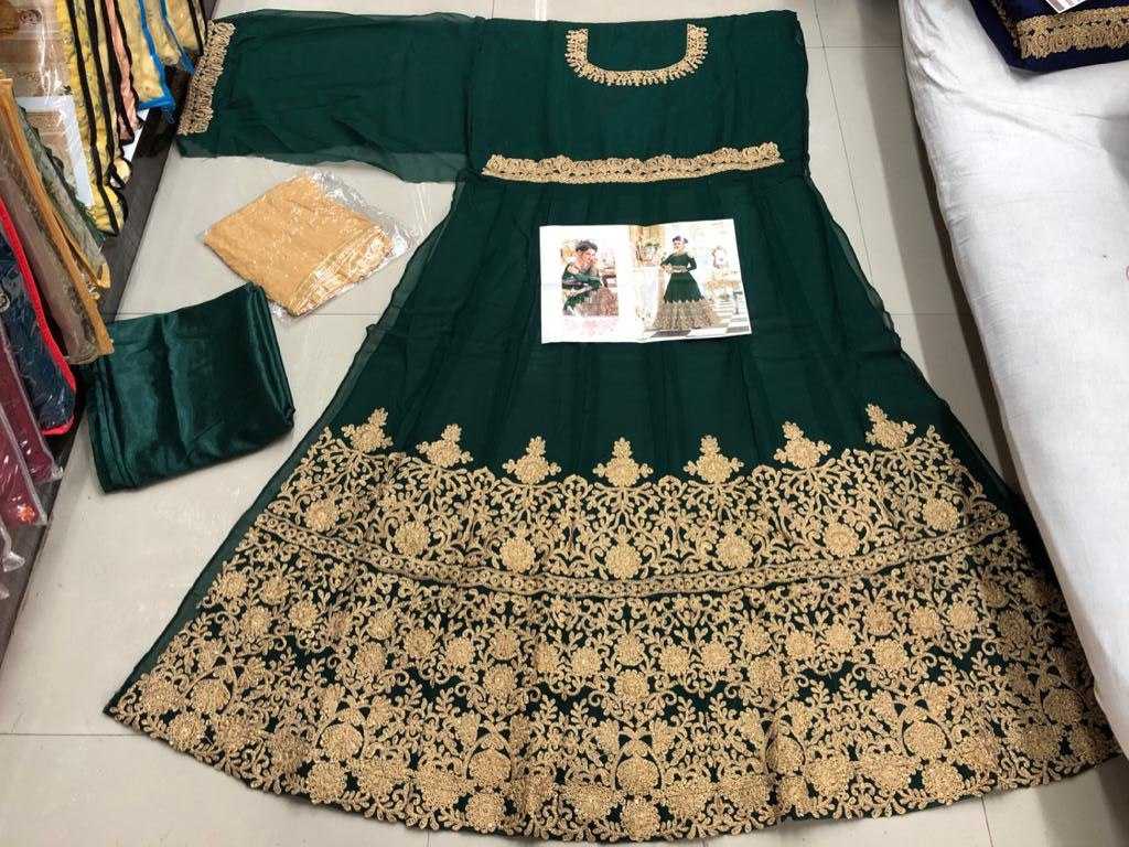 Ynf Georgette KESH504 001 Gowns Wedding Collections Festive Collections Wholesale Embroidery Gowns Georgette Gown Wedding Gown Manufacturer