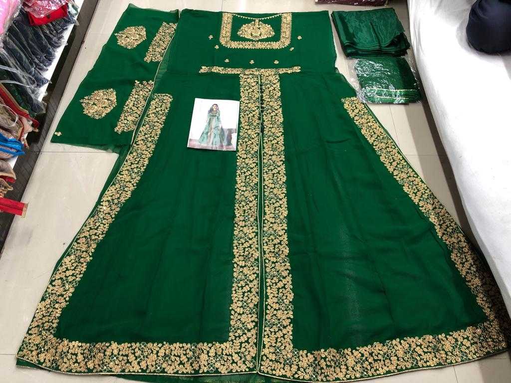 Ynf Georgette KESH504 008206 Gowns Wedding Collections Festive Collections Wholesale Embroidery Gowns Anarkali Gown Georgette Gown Manufacturer