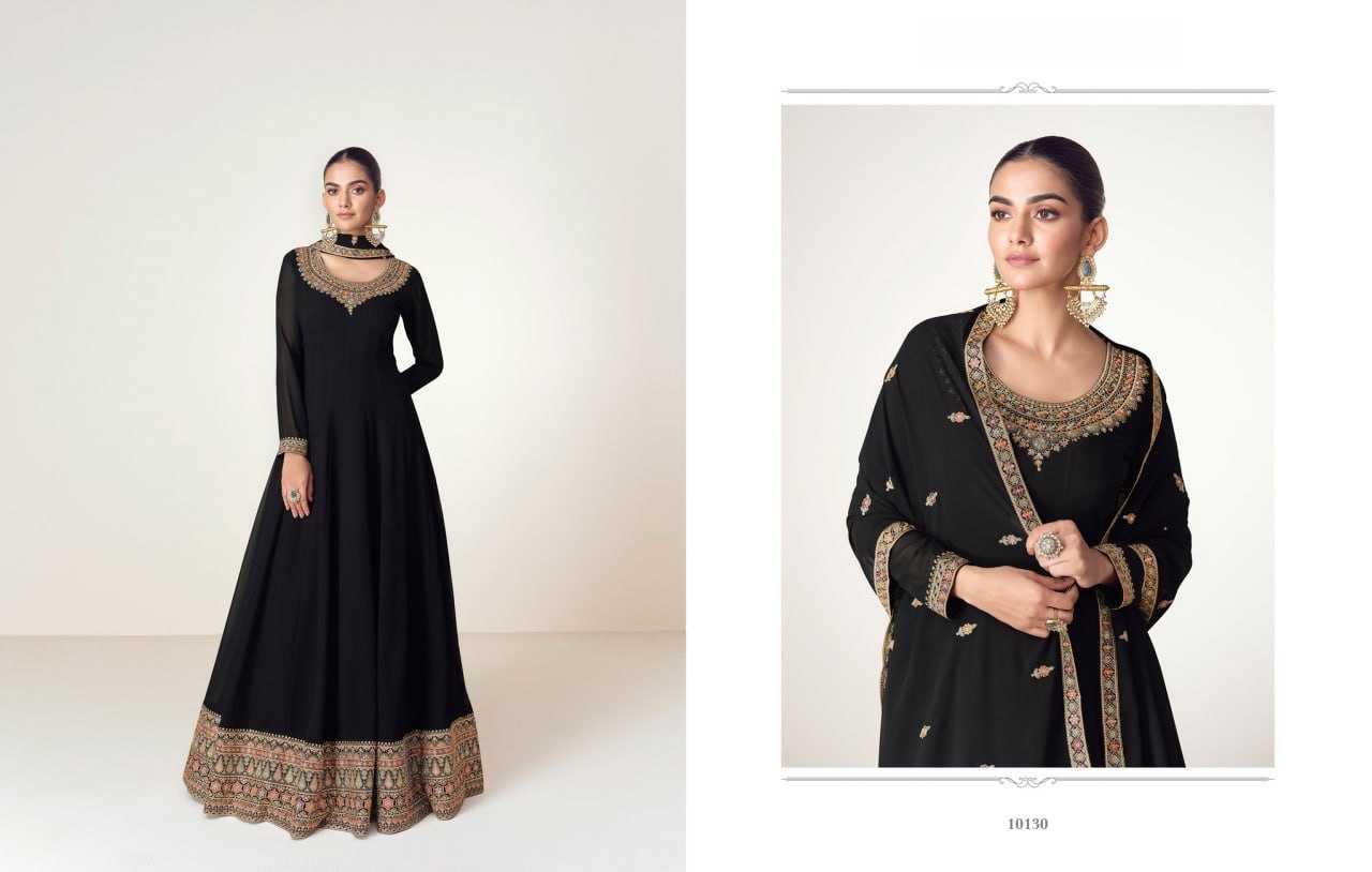 Ynf Georgette KESH504 10128 Gowns Wholesale Fancy Gowns Embroidery Gowns Georgette Gown Manufacturer