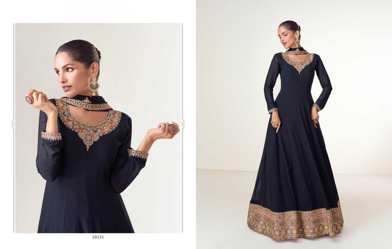 Ynf Georgette KESH504 10128 Gowns Wholesale Fancy Gowns Embroidery Gowns Georgette Gown Manufacturer