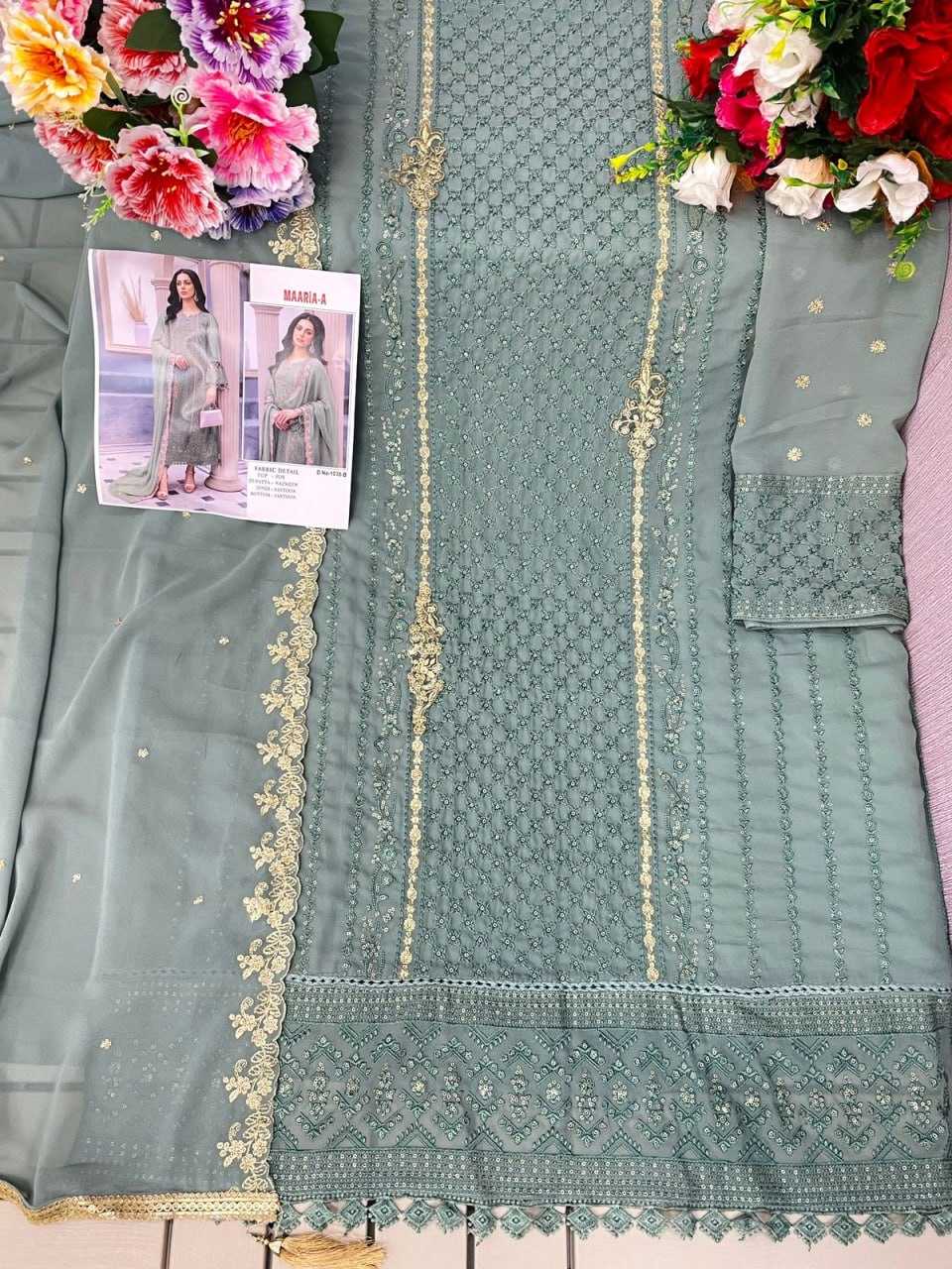 Ynf Georgette KESH504 1038 Suits & Dresses Islamic Clothing Wholesale Pakistani Suits Georgette Suit Semi-Stitched Suits Manufacturer
