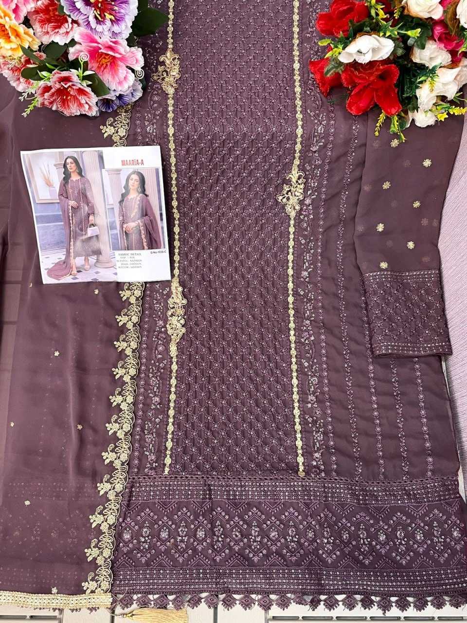 Ynf Georgette KESH504 1038 Suits & Dresses Islamic Clothing Wholesale Pakistani Suits Georgette Suit Semi-Stitched Suits Manufacturer