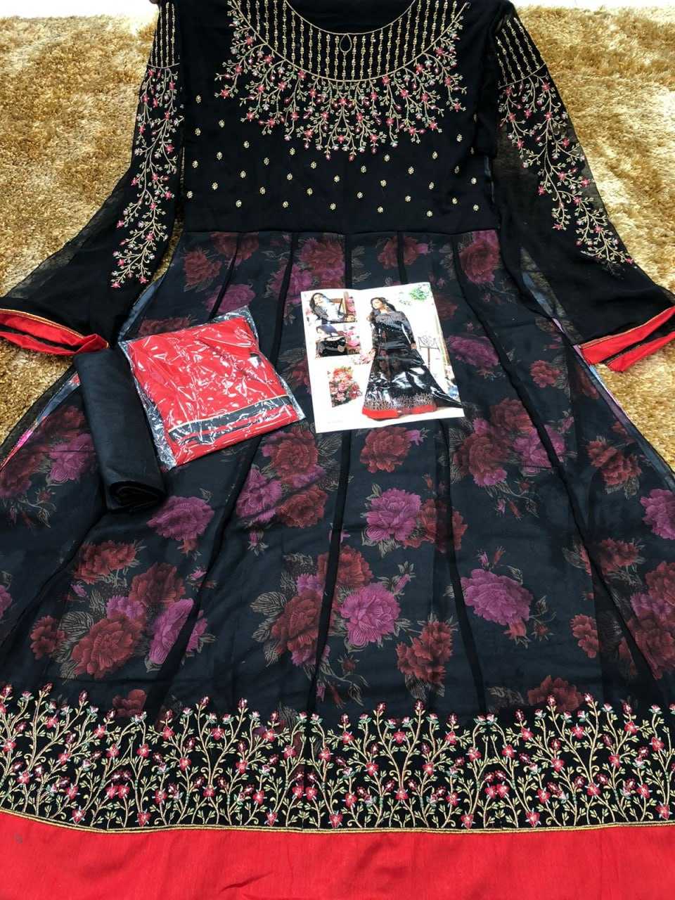 Ynf Georgette KESH504 11003 Suits & Dresses Wholesale Anarkali Suits Semi Stitched Suits Floor-Length Suits Semi-Stitched Suits Manufacturer
