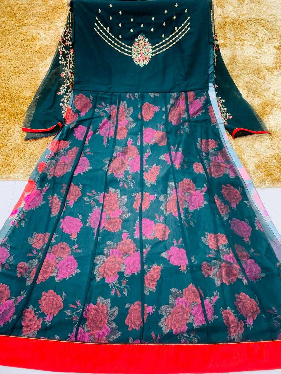 Ynf Georgette KESH504 11003 Suits & Dresses Wholesale Anarkali Suits Semi Stitched Suits Floor-Length Suits Semi-Stitched Suits Manufacturer
