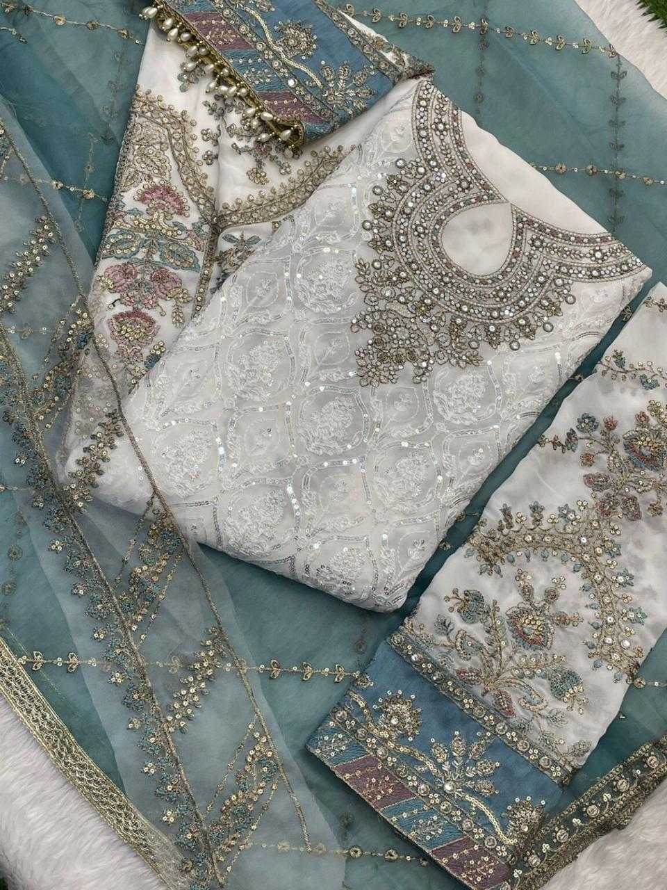 Ynf Georgette KESH504 1111 Suits & Dresses Islamic Clothing Wholesale Pakistani Suits Georgette Suit Semi-Stitched Suits Manufacturer