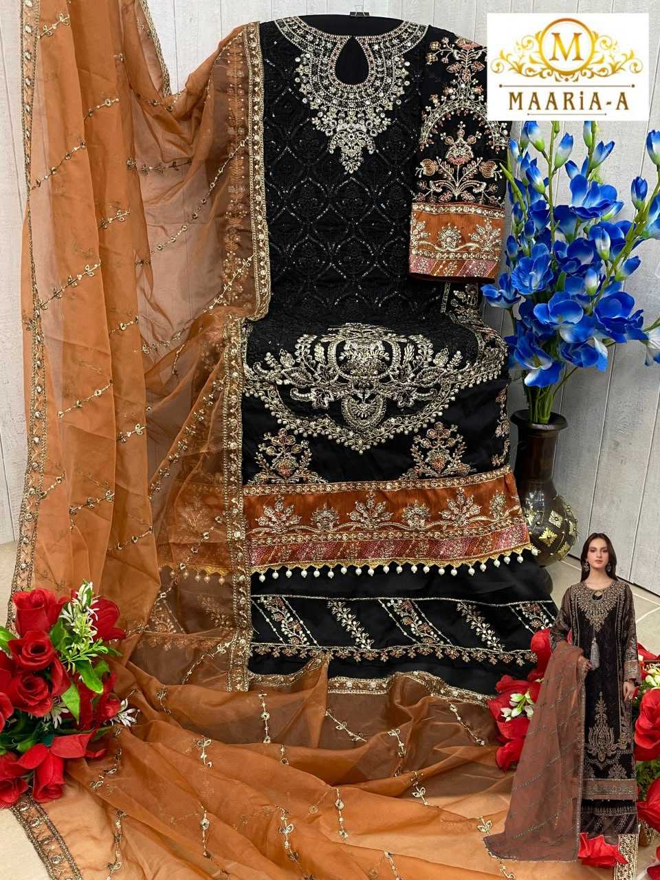 Ynf Georgette KESH504 1111 Suits & Dresses Islamic Clothing Wholesale Pakistani Suits Georgette Suit Semi-Stitched Suits Manufacturer