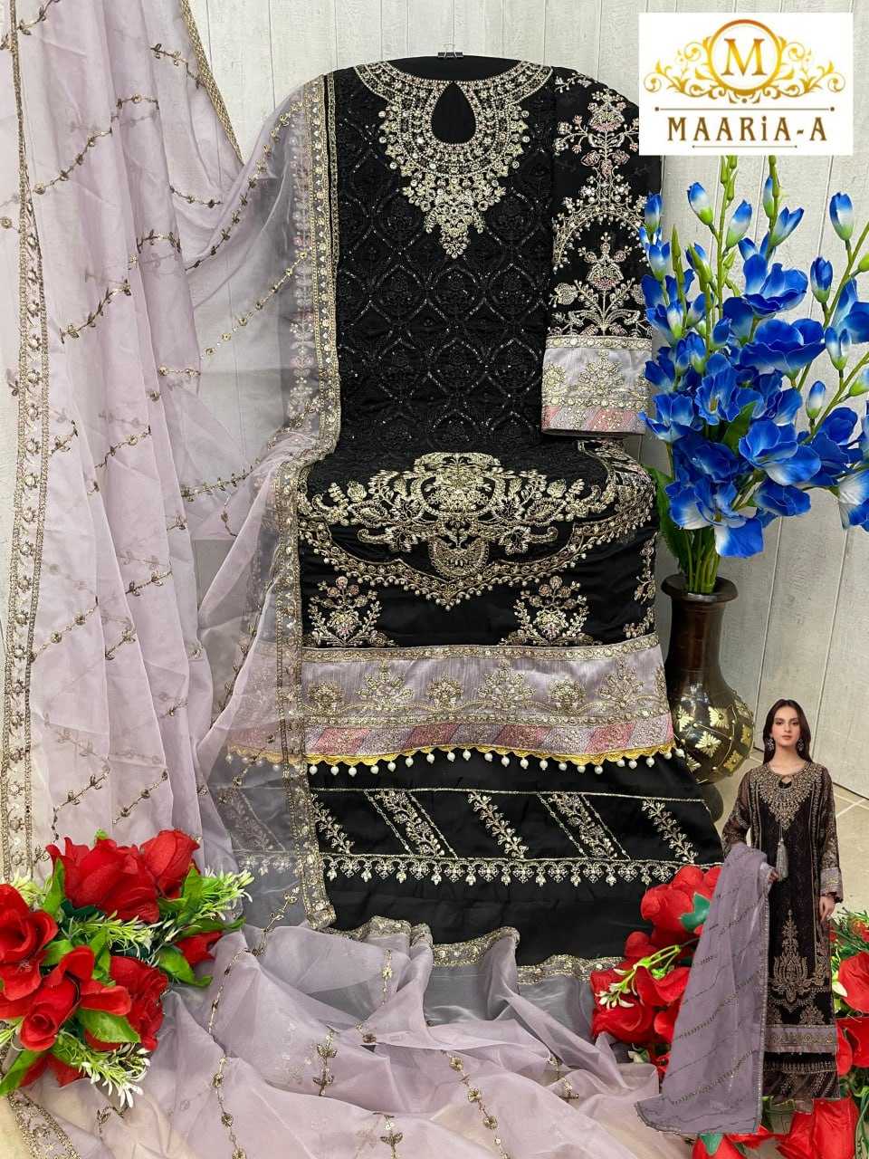 Ynf Georgette KESH504 1111 Suits & Dresses Islamic Clothing Wholesale Pakistani Suits Georgette Suit Semi-Stitched Suits Manufacturer